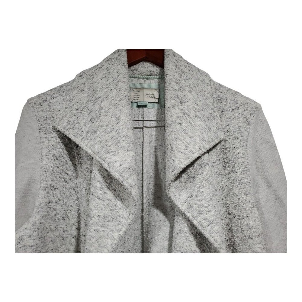 Anthropologie Monday Tuesday W T F S S Gray Open-front Cardigan Sweater … - Picture 6 of 13